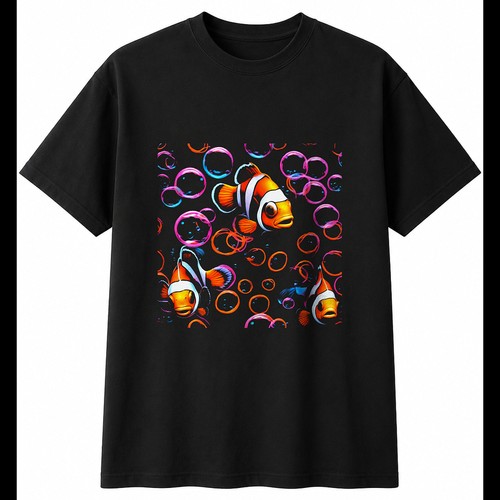 Clownfish underwater neon mens - underwater,