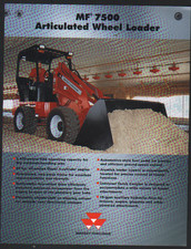 Massey Ferguson "MF 7500" Articulated Wheel Loader Brochure Leaflet