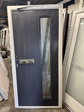 Ex Showroom Anthracite Grey Composite Door In A White Frame 1010 X 2075 Mm