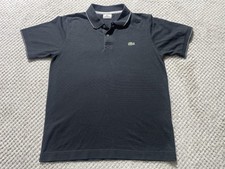 Lacoste Sport Polo Shirt T-shirt Short Sleeve Black Size 4 Medium
