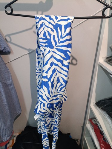 Blue and white trousers - and,