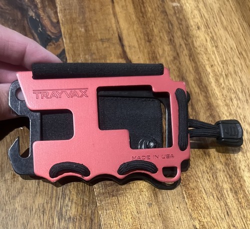 Trayvax wallet red black made - trayvax,