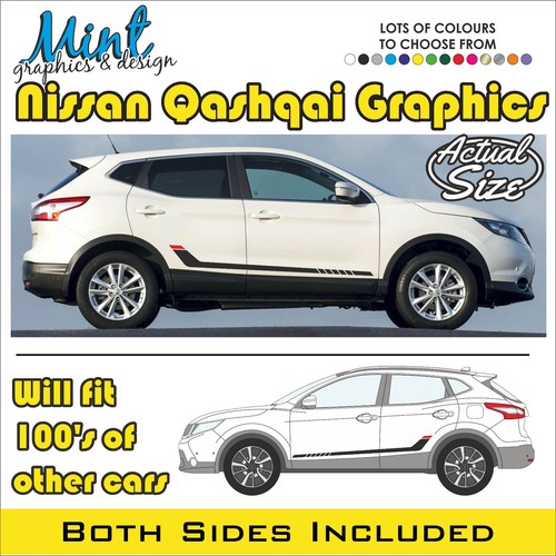 Nissan qashqai side stripes - side,