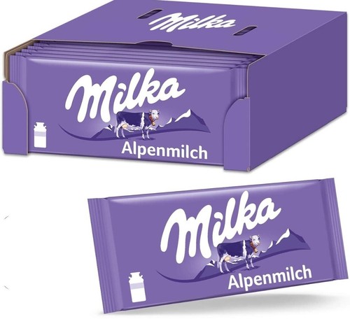 Milka alpine milk chocolate - milka,