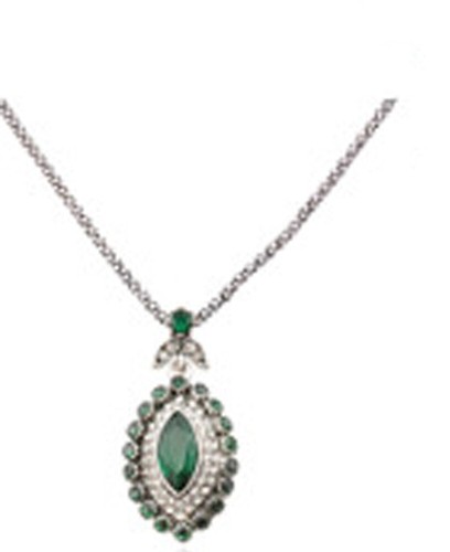 Oval emerald green crystal - oval,