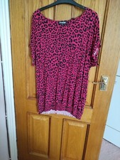 Debenhams Collection Red And Black Animal Print Top Size 16