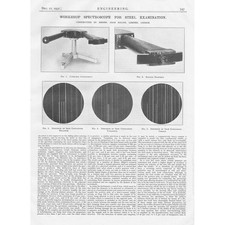 Adam Hilger Ltd Workshop Spectroscope for Steel Examination Vintage Print 1931