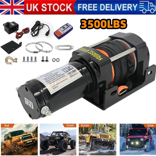 3500lbs electric winch 12v - 3500lbs,
