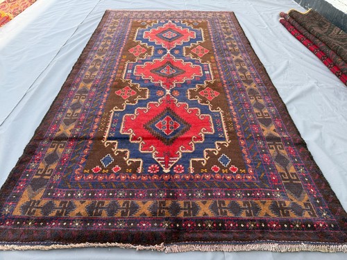 5x9 vintage afghan baluchi rug - vintage,