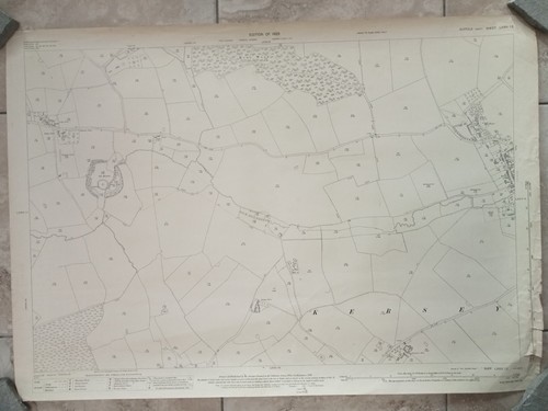 Ordnance survey map suffolk - map,