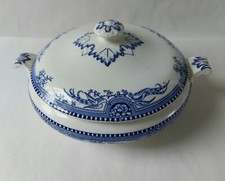 Antique Salisbury China Bradleys c1920's "Windsor"  Tureen Birds of Paradise 