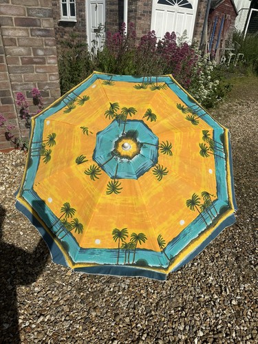 Vintage 1980s beach umbrella - beach,