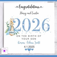 Personalised New Baby Boy Card