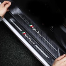 Alfa Romeo door sill car sticker scuff protector anti plate carbon fiber