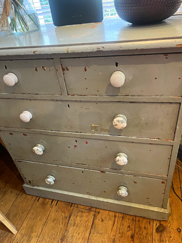 Rustic blue grey painted - rustic,