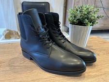 Wills Vegan Shoes WVS Leather Boots Black  UK 10 EU44