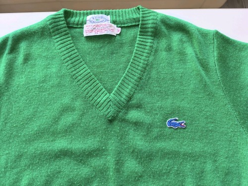Green lacoste sweater 80s - sweater,