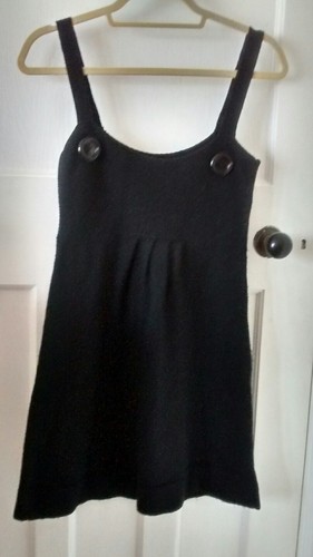 Tammy black knit - knit, pinafore