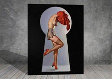 Gil Elvgren Peek A View  Woman