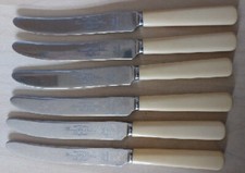 Vintage Small Table / Cake Knives x 6  set- Thomas Ward & Sons Sheffield