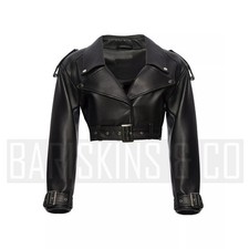 Womens black lambskin leather - black,