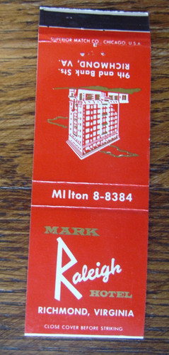 Richmond virginia matchbook - richmond,,