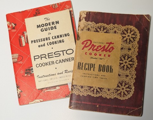 Vtg presto cooker - cooker, recipe