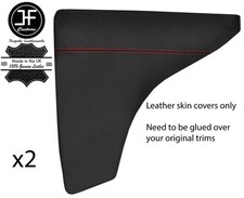 Red stitch rear door card - red,