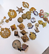 VINTAGE MILITARY BUTTONS PIN BADGES MEDAL STAR ROYAL ENGINEERS BUTLINS ARP