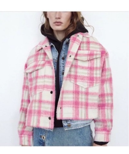 Zara cropped plaid - zara, shacket