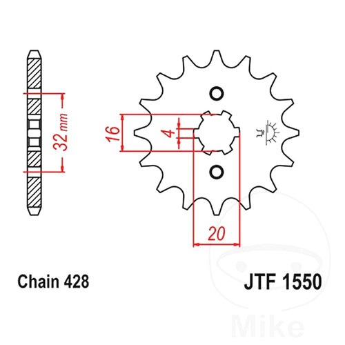 Front sprocket 428 p - t,
