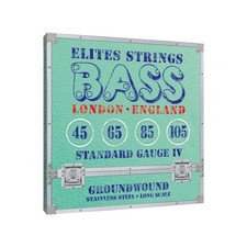 Elites Groundwound Stainless Steel 45-105 Bass Guitar Strings, Long Scale