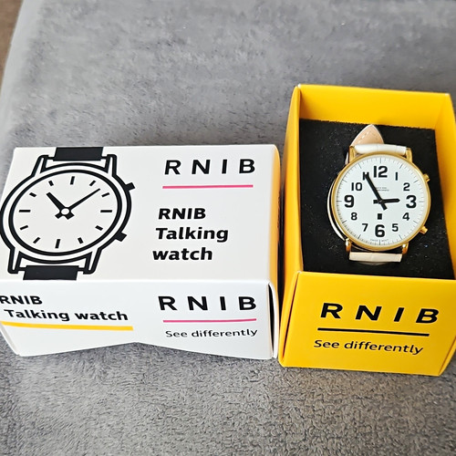 Rnib talking watch white - watch,