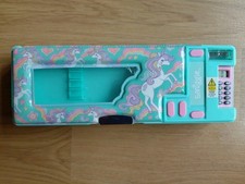 Smiggle Unicorn Pencil Case Box Pop Out Calculator Sharpener Hard Rainbow Hearts