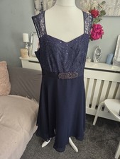 Ladies navy blue party - party, dress