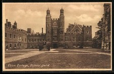 Postcard Eton, School yard of