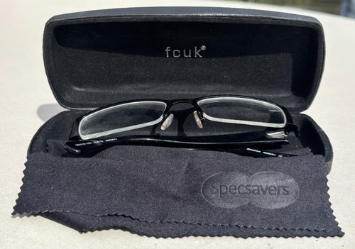 Fcuk eyeglasses black - eyeglasses, half
