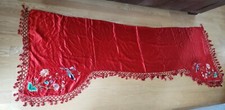Vtg Chinese Red Silk