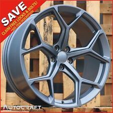 18" RS6 F MG Style ALLOY WHEELS X4 - TYRES Fits : AUDI A3 A4 A6 TT PCD: 5X112
