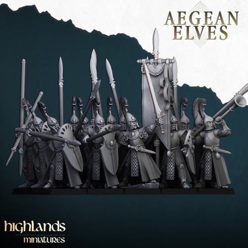 Aegean elf spearmen highlands - aegean,