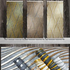 Wavy Embossed Textured Wallpaper Glitter Silver Feature Wall Papers Decor Home