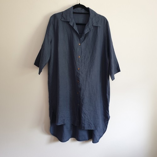 Made italy blue pure - blue, linen