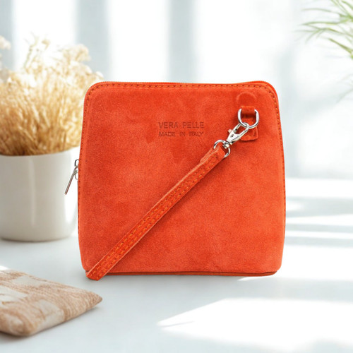 Real suede leather crossbody - suede,