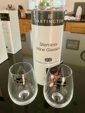 Dartington Crystal  Wine Tumblers Stemless Set of 2 in cardboard tube