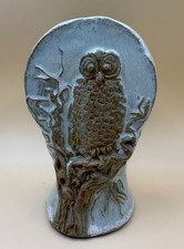 Vintage Studio Pottery Owl Vase Attributed to Bernard Rooke