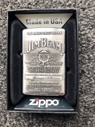 New silver jim beam zippo - silver,