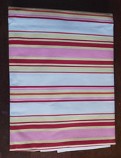 SINGLE  BED  SIZE   STRIPED  FLAT  SHEET  PILLOWCASE  SET  50% COTTON / 50% POLY