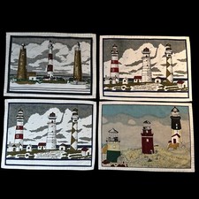 Beautiful Set Of 4 Lighthouse