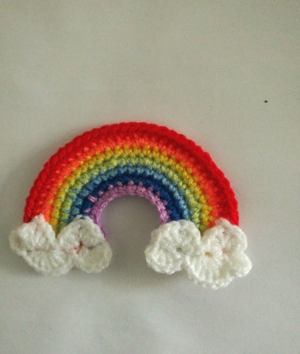 Handmade crochet rainbow - handmade,