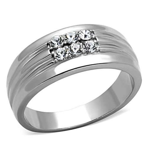 Mens silver ring band 9mm